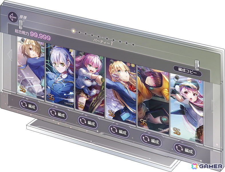 編成画面風アクリルジオラマ+スタイルキーホルダー組み合わせ例