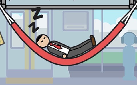 カジュアルゲーム「今日は行けません。」がスマホ向けに配信！“出社したくない！”と願う主人公を起こさず次の駅を目指そう