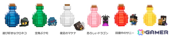 「マイクラ」のフィギュアシリーズ4製品が6月28日より順次発売！スライムからフィギュアが出てくるポーション型グッズや桜バイオームをイメージしたフィギュアなどが登場の画像2