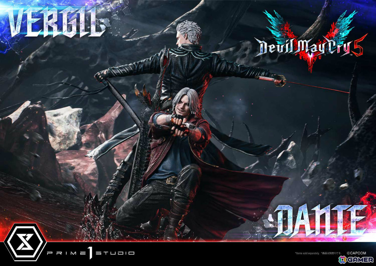 「デビル メイ クライ 5」ダンテとバージルの1/6スケールスタチューが登場!「“大当たり(ジャックポット)”!」の共闘シーンも再現可能の画像