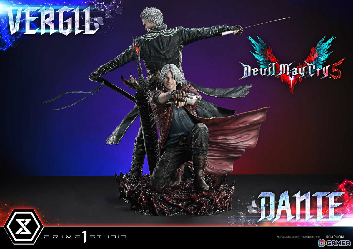 「デビル メイ クライ 5」ダンテとバージルの1/6スケールスタチューが登場!「“大当たり(ジャックポット)”!」の共闘シーンも再現可能の画像