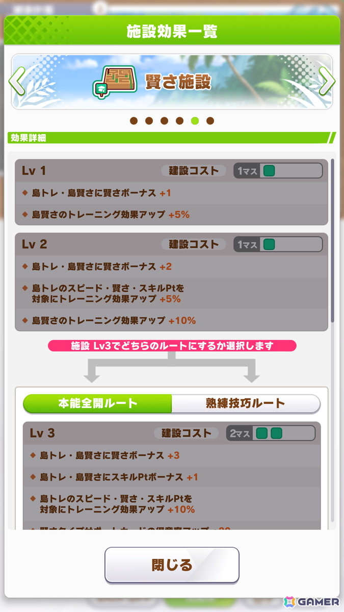 「ウマ娘」新育成シナリオ「無人島へようこそ -DESIGN YOUR ISLAND-」を先行体験！無人島の開拓を進めて“島トレーニング”で一気に強化しようの画像9