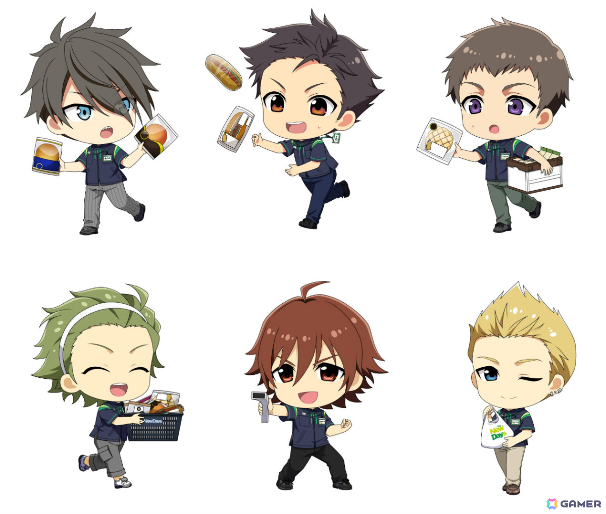 「アイドルマスター SideM」駅で働くアイドルたちの描きおろしコラボグッズが7月4日よりNewDaysで順次販売！の画像