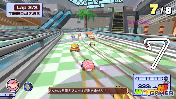 最大4人で楽しめるグルメレースゲーム「SUSHI vs BURGER レース」がSwitchとSteamで発売！スシ軍団とバーガー軍団に分かれて行うチーム戦などが楽しめるの画像3