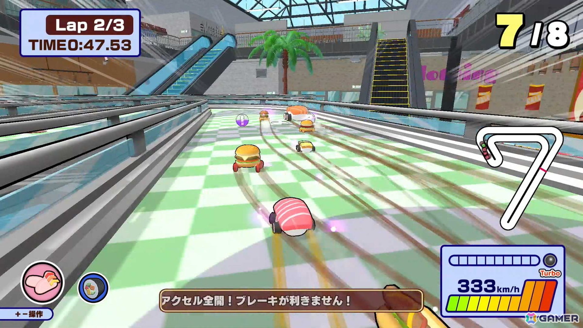 最大4人で楽しめるグルメレースゲーム「SUSHI vs BURGER レース」がSwitchとSteamで発売!スシ軍団とバーガー軍団に分かれて行うチーム戦などが楽しめるの画像