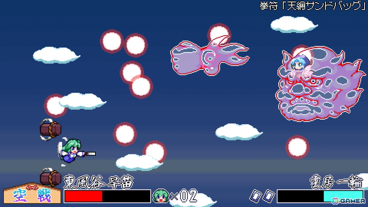 東方二次創作のドットアクションゲーム「東風谷早苗の神風とともに」がSteamで7月11日に配信！東風谷早苗のCVを務めるのは白砂沙帆さんの画像5
