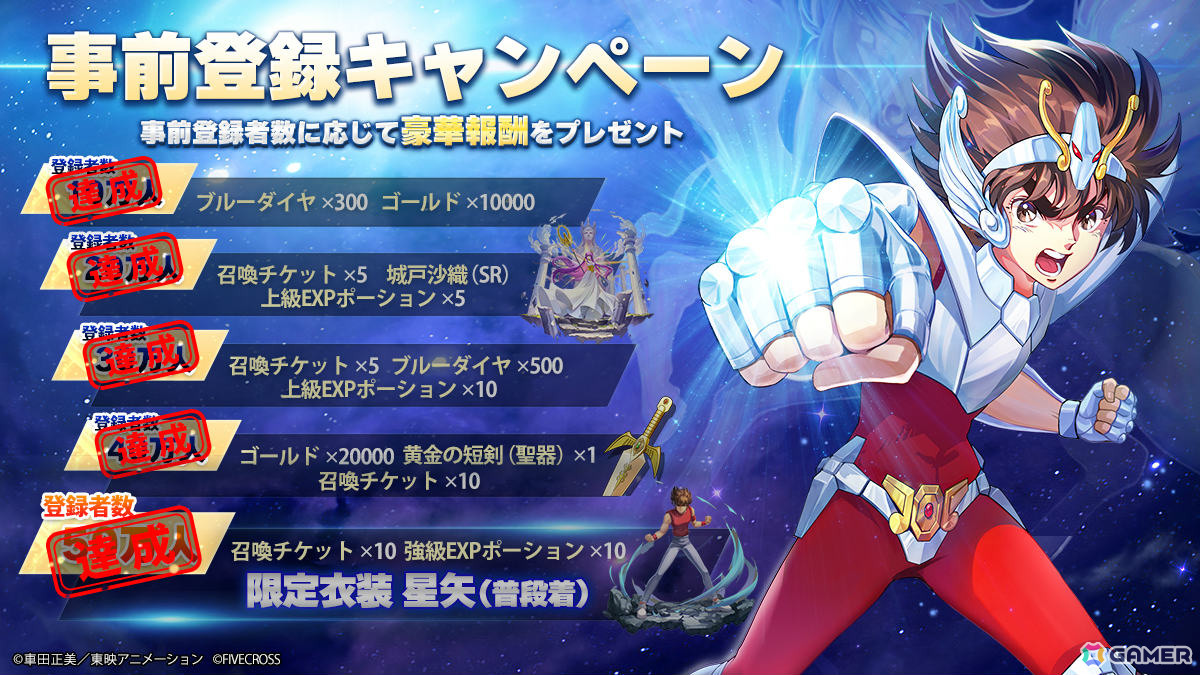 3DリアルタイムバトルRPG「聖闘士星矢 Galaxy Soldiers」の配信日が7月3日に決定！の画像2