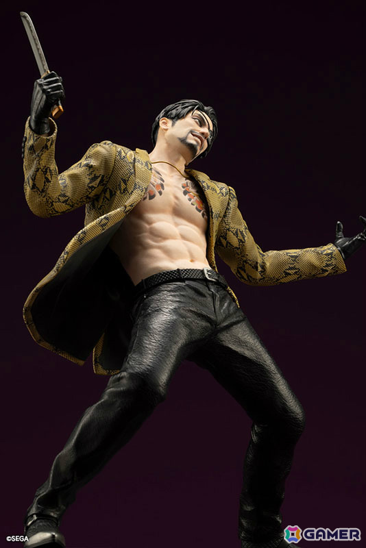 「龍が如く」シリーズの真島吾朗が1/6スケールフィギュアで登場！鬼炎のドスを構えたバトルポーズは迫力満点の画像13