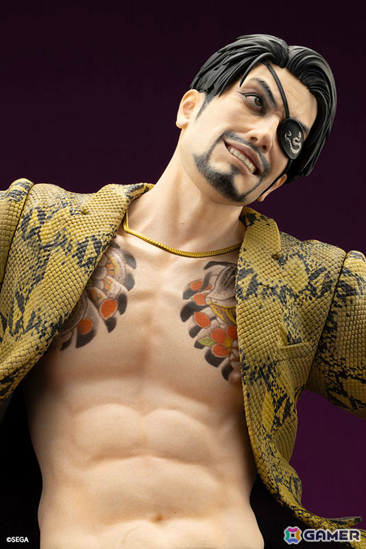 「龍が如く」シリーズの真島吾朗が1/6スケールフィギュアで登場！鬼炎のドスを構えたバトルポーズは迫力満点の画像14