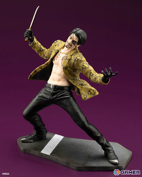 「龍が如く」シリーズの真島吾朗が1/6スケールフィギュアで登場！鬼炎のドスを構えたバトルポーズは迫力満点の画像5