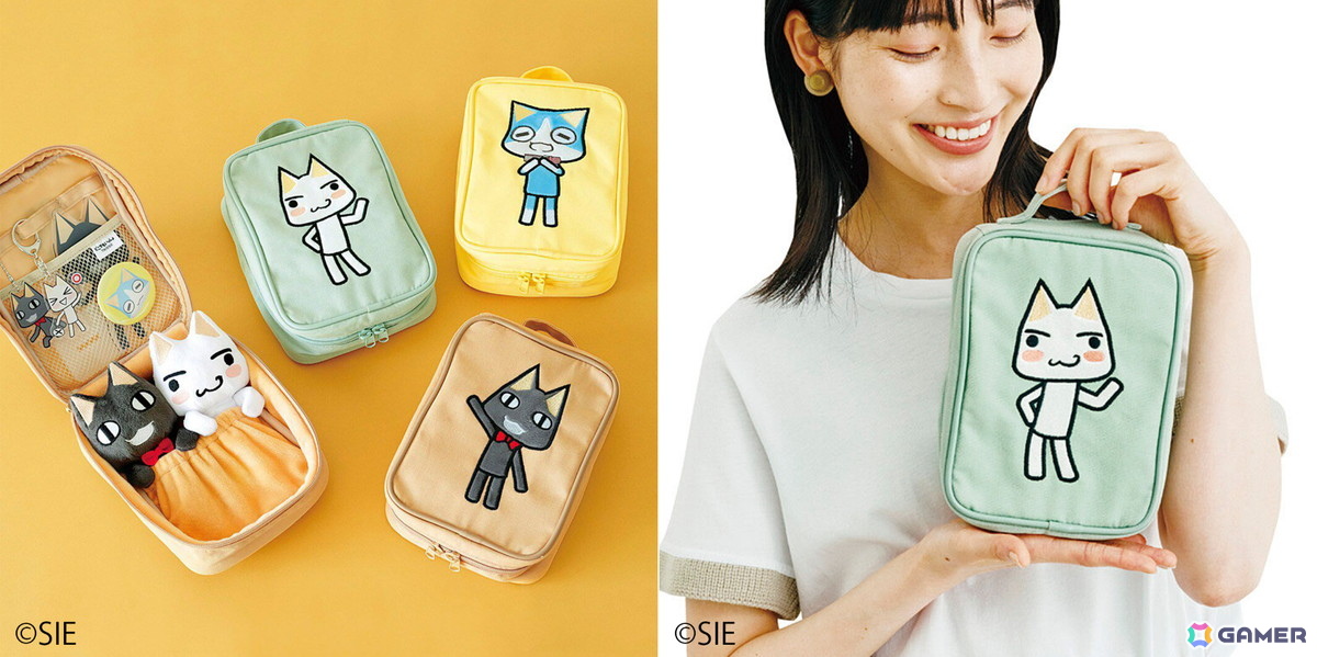 「どこでもいっしょ」と猫部のコラボグッズ第2弾が登場!トロステ風の収納ボックスや引っかけるぬいぐるみポーチなどが販売中の画像