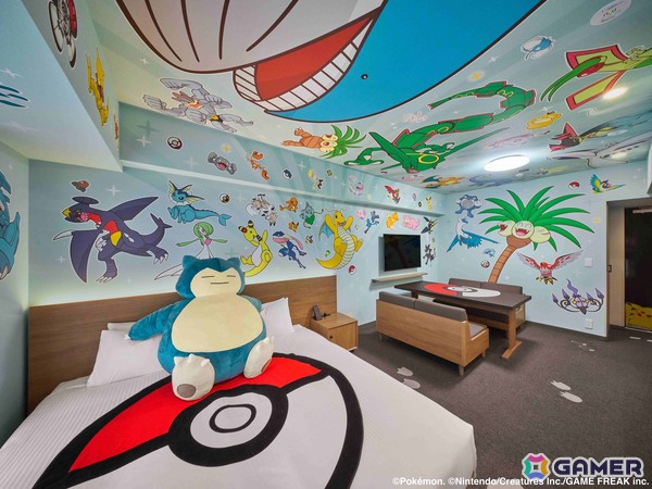 「ポケモンルーム」が100匹のポケモンが散りばめられた新デザインに7月1日よりリニューアル！展開施設も東京・京都・大阪の10施設に拡大の画像1