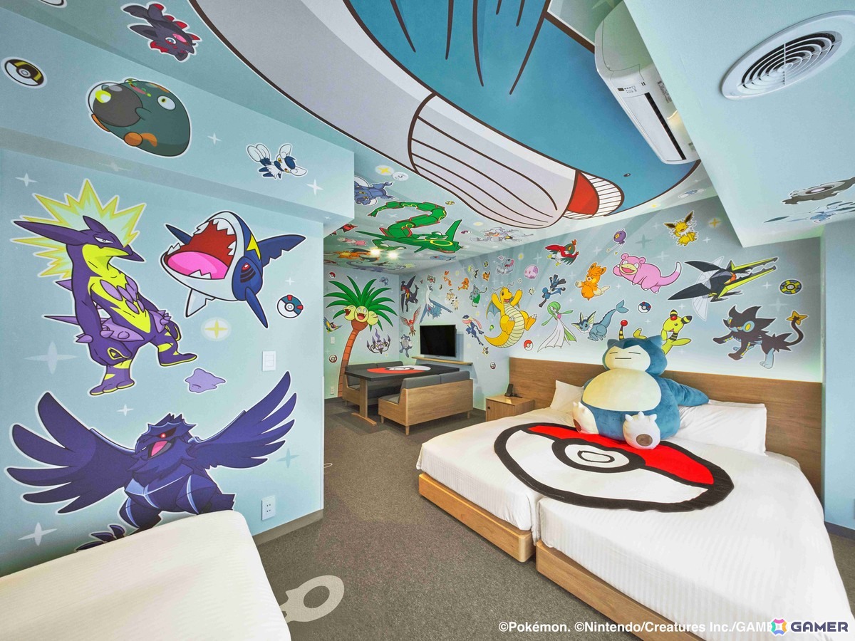 「ポケモンルーム」が100匹のポケモンが散りばめられた新デザインに7月1日よりリニューアル!展開施設も東京・京都・大阪の10施設に拡大の画像