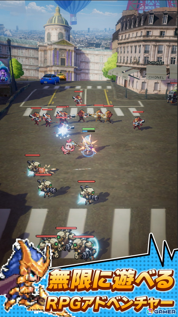 カード育成型カジュアルRPG「ドット異世界」が配信!様々な英雄でチームを編成してステージ攻略やPvPに挑戦しようの画像