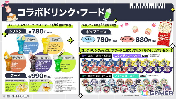 「18TRIP」と「ROUND1」のコラボキャンペーンが7月17日より開催！描き下ろしイラストを使用したノベルティやコラボ限定プライズなどが登場の画像2