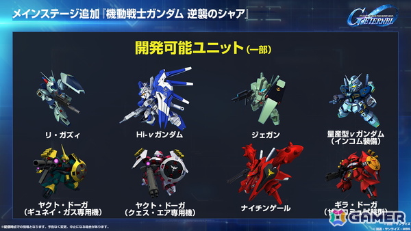 「SDガンダム ジージェネレーション エターナル」の全世界累計ダウンロード数が500万件を突破！メインステージに「機動戦士ガンダムSEED DESTINY」と「機動戦士ガンダム 逆襲のシャア」が追加の画像5