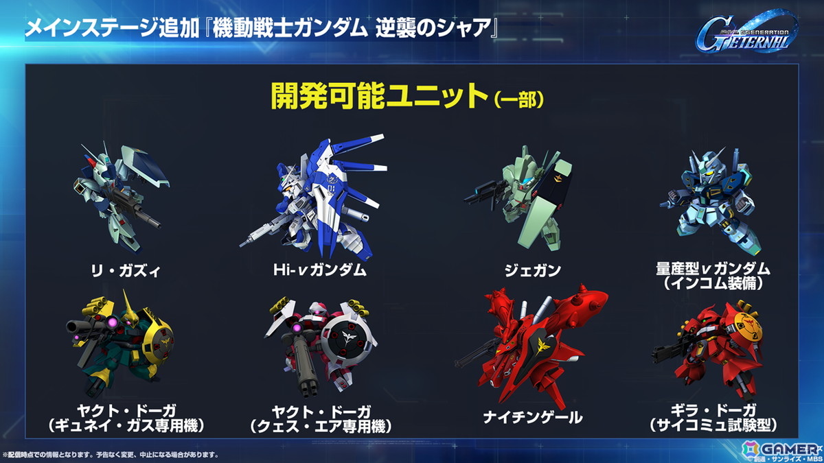 「SDガンダム ジージェネレーション エターナル」の全世界累計ダウンロード数が500万件を突破!メインステージに「機動戦士ガンダムSEED DESTINY」と「機動戦士ガンダム 逆襲のシャア」が追加の画像