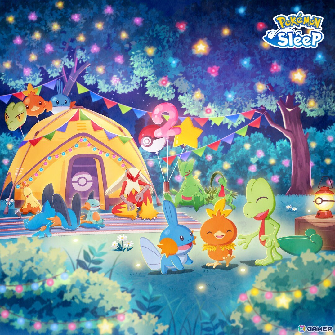 「Pokémon Sleep」グローバルリリース2周年記念の映像が公開!7月14日より開催のイベントではキモリ・アチャモ・ミズゴロウが登場の画像