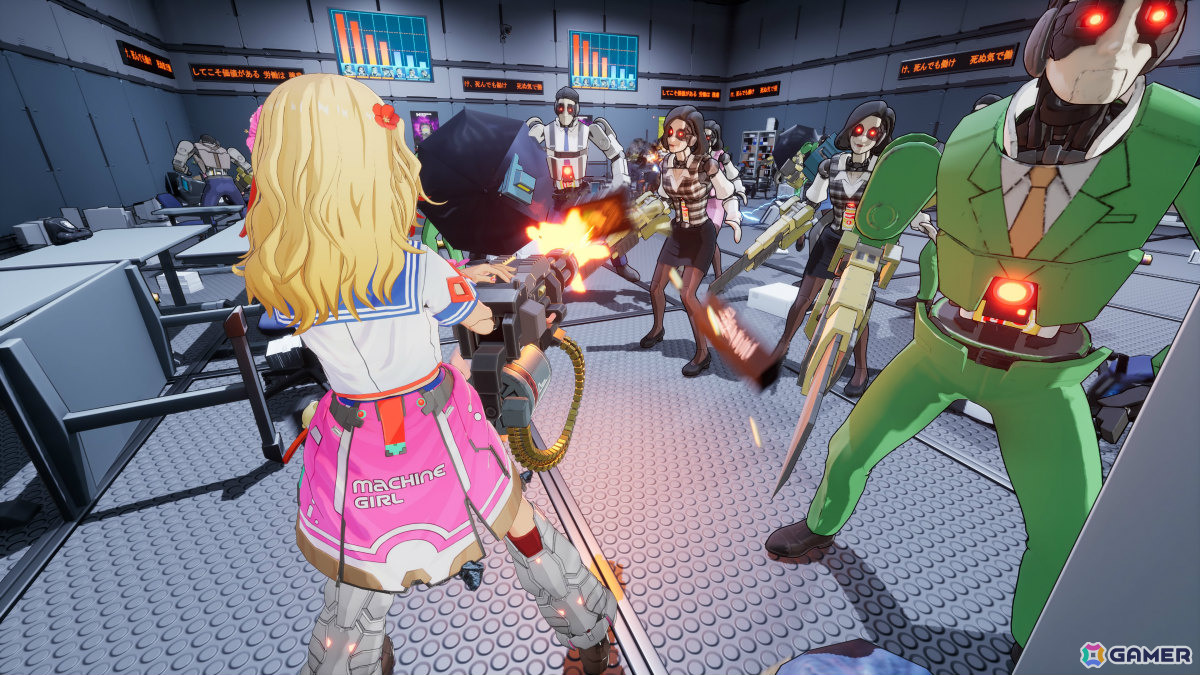 サイボーグJKが巨大ブラック企業をぶっ潰すアクションSTG「ゼンシンマシンガール」が10月23日に発売！の画像21