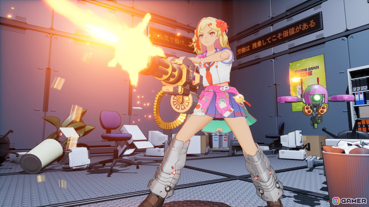 サイボーグJKが巨大ブラック企業をぶっ潰すアクションSTG「ゼンシンマシンガール」が10月23日に発売！の画像23