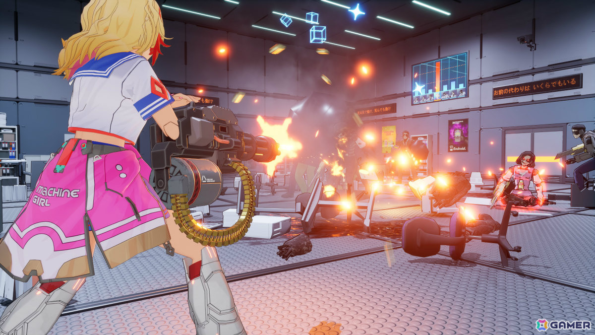 サイボーグJKが巨大ブラック企業をぶっ潰すアクションSTG「ゼンシンマシンガール」が10月23日に発売！の画像24