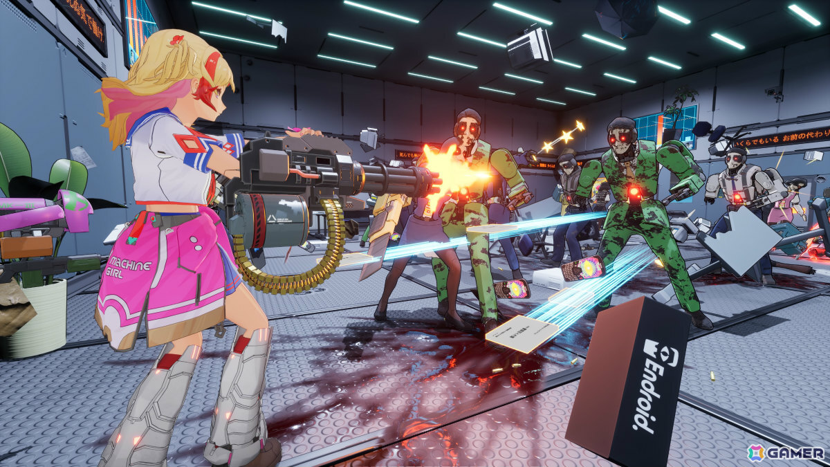 サイボーグJKが巨大ブラック企業をぶっ潰すアクションSTG「ゼンシンマシンガール」が10月23日に発売！の画像30