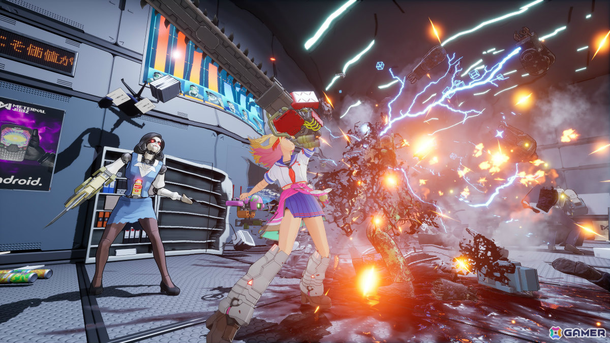 サイボーグJKが巨大ブラック企業をぶっ潰すアクションSTG「ゼンシンマシンガール」が10月23日に発売！の画像32