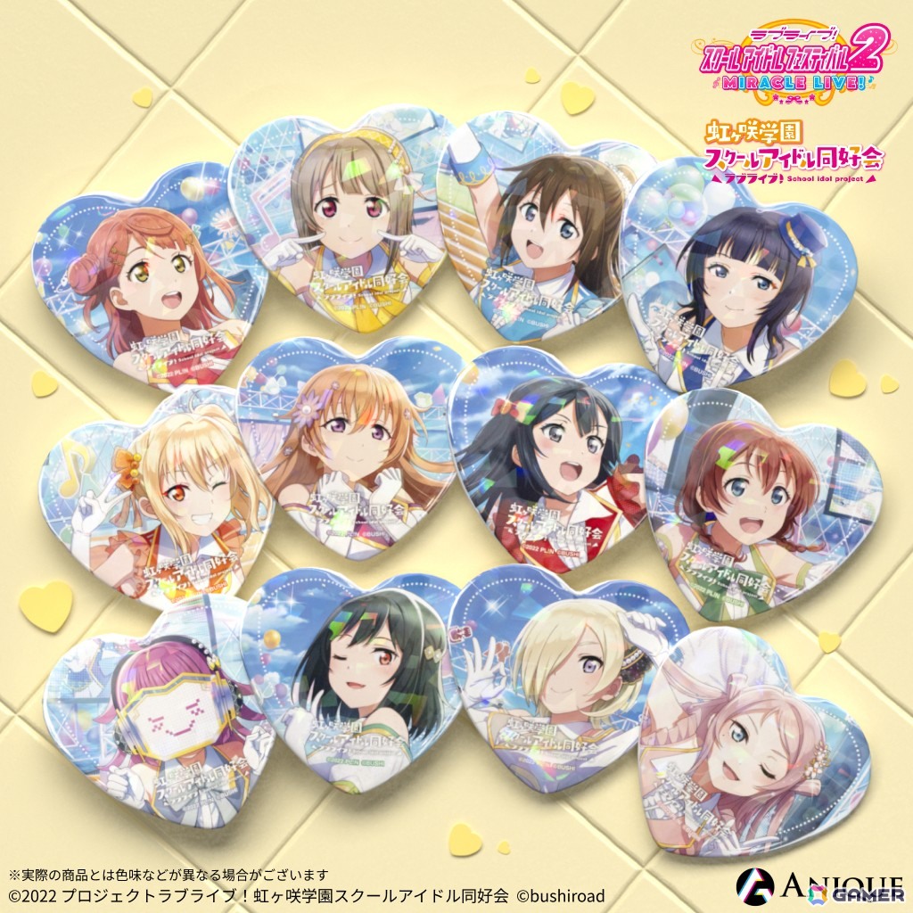 「スクフェス2」のホログラム缶バッジ、スマートフォン風アクスタ・ジュエルクリアカード、スチルカードイラストを使用したポストカードが登場！の画像4