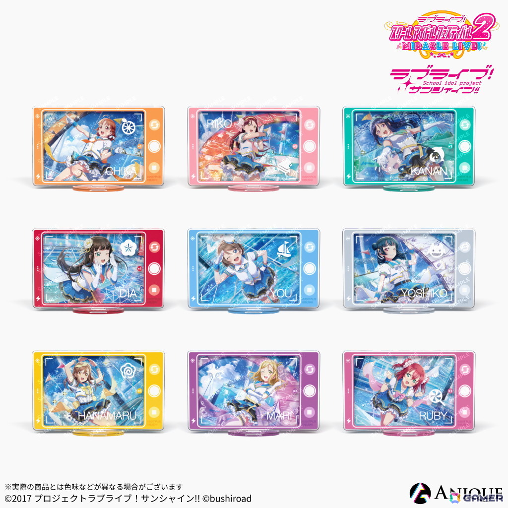 「スクフェス2」のホログラム缶バッジ、スマートフォン風アクスタ・ジュエルクリアカード、スチルカードイラストを使用したポストカードが登場！の画像8