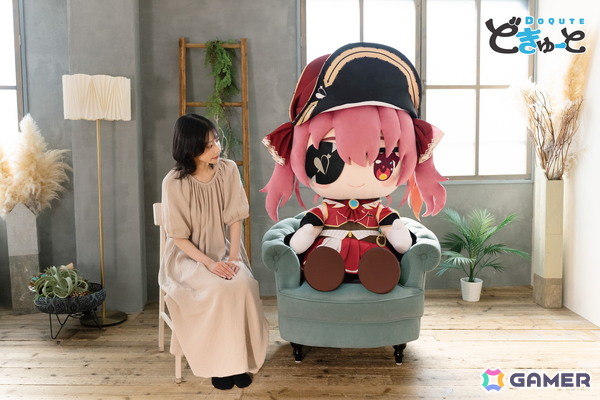 ホロライブプロダクションより兎田ぺこらさん、不知火フレアさん、白銀ノエルさん、宝鐘マリンさんが超特大ぬいぐるみ「どきゅーと」になって登場！の画像