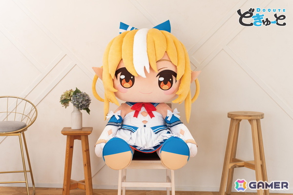 ホロライブプロダクションより兎田ぺこらさん、不知火フレアさん、白銀ノエルさん、宝鐘マリンさんが超特大ぬいぐるみ「どきゅーと」になって登場！の画像