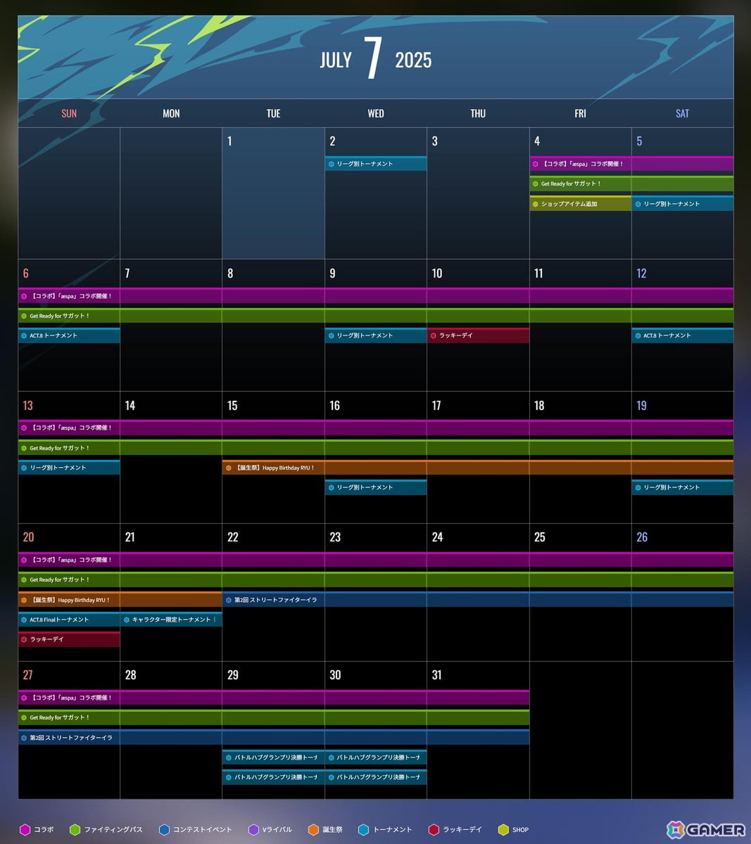 「スト6」サガット参戦に向けたファイティングパス「Get Ready for サガット!」が本日16時より配信!リュウとケンの新カラーも登場の画像