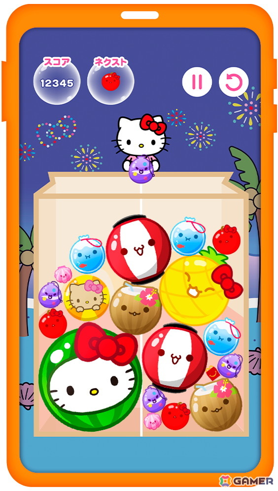 「スイカゲーム」がハローキティ仕様に！マクドナルドのハッピーセットとコラボした「ハローキティのハッピースイカゲーム」が7月11日より登場の画像3