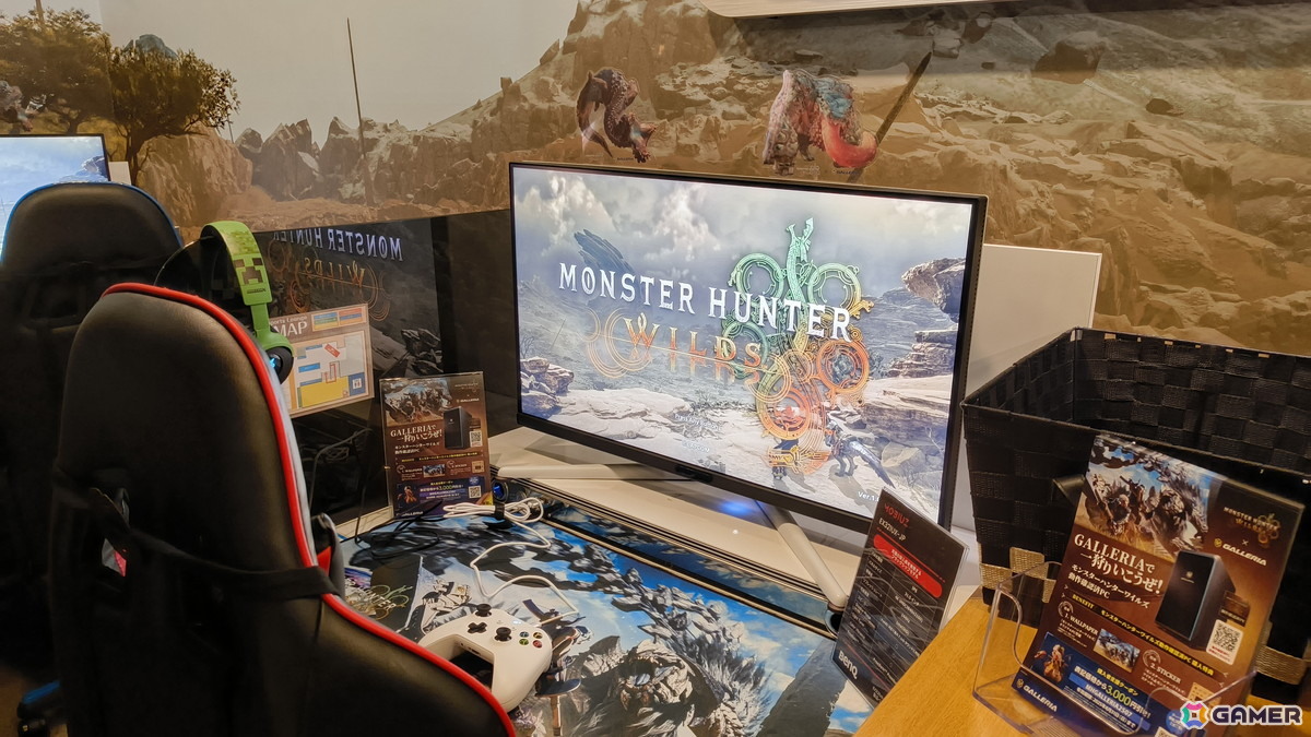「GALLERIA esports Lounge」と「モンスターハンターワイルズ」のコラボイベントが開催!イャンクックのパネルなど店舗がモンハン仕様にの画像