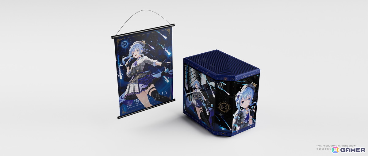 hololive所属VTuberタレント・星街すいせいさんとコラボしたPCケースとキーキャップ&マウスパッドの発売日が7月5日に決定!の画像