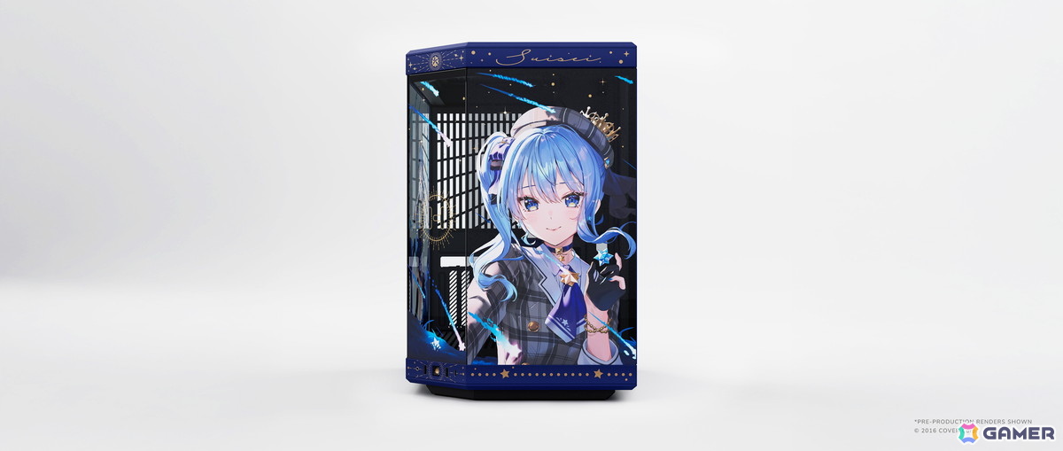 hololive所属VTuberタレント・星街すいせいさんとコラボしたPCケースとキーキャップ&マウスパッドの発売日が7月5日に決定!の画像