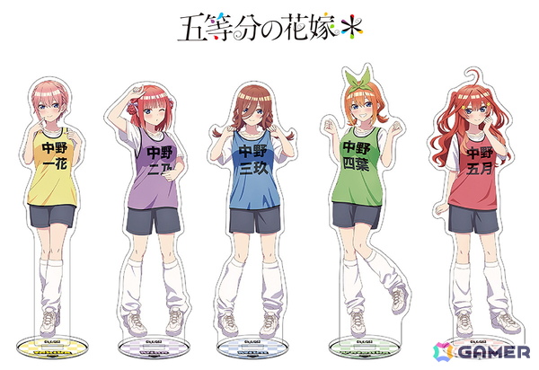 TVスペシャルアニメ「五等分の花嫁＊」より五つ子がビブスを着た新規描き下ろしグッズが登場！アニメイトではブロマイドがもらえるフェアもの画像1