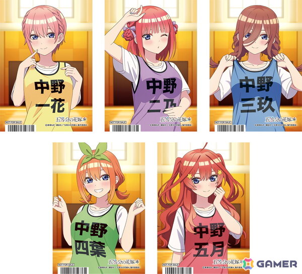 TVスペシャルアニメ「五等分の花嫁＊」より五つ子がビブスを着た新規描き下ろしグッズが登場！アニメイトではブロマイドがもらえるフェアもの画像8