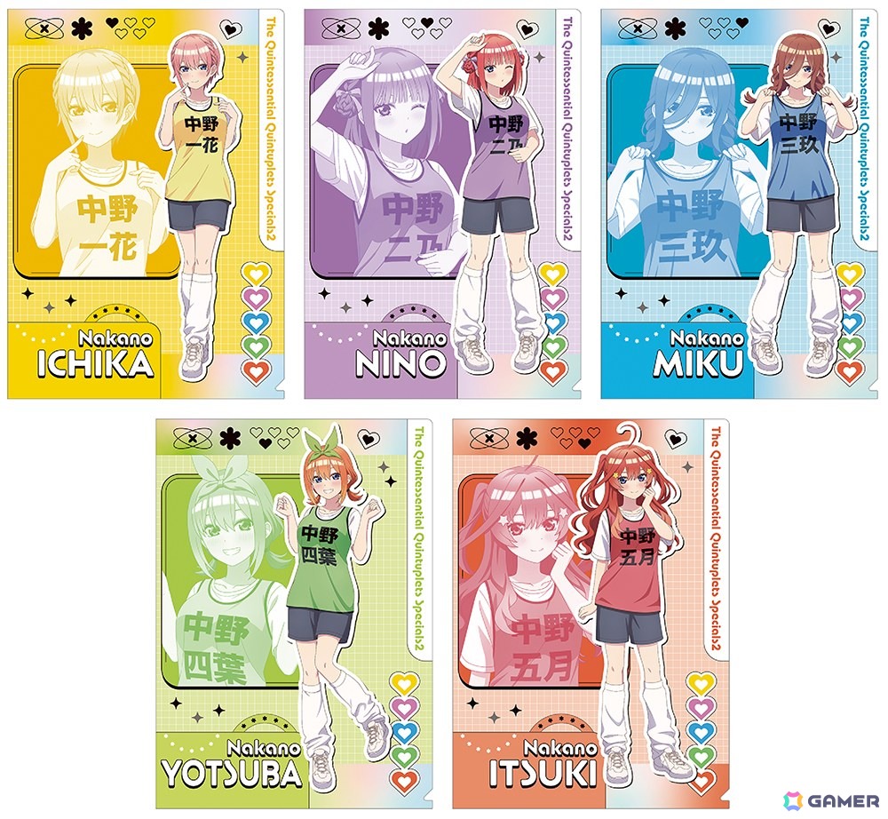TVスペシャルアニメ「五等分の花嫁*」より五つ子がビブスを着た新規描き下ろしグッズが登場!アニメイトではブロマイドがもらえるフェアもの画像