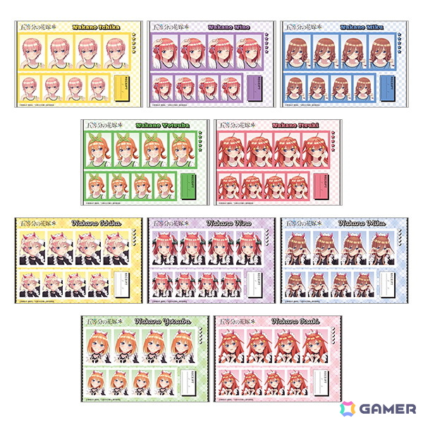 TVスペシャルアニメ「五等分の花嫁*」より五つ子がビブスを着た新規描き下ろしグッズが登場!アニメイトではブロマイドがもらえるフェアもの画像