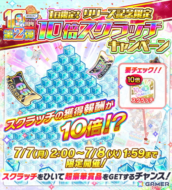 「クラッシュフィーバー」10周年イベント第2弾が開催！7月7日限定の無料100連ガチャや新ユニット「輝跡列蹟 エキゾティック・スリー」が登場の画像5