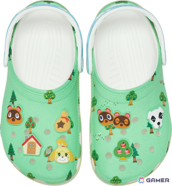 クロックスと「どうぶつの森」が初コラボ！無人島をイメージしたクロッグやたぬきち、とたけけのジビッツチャームなどが登場の画像5