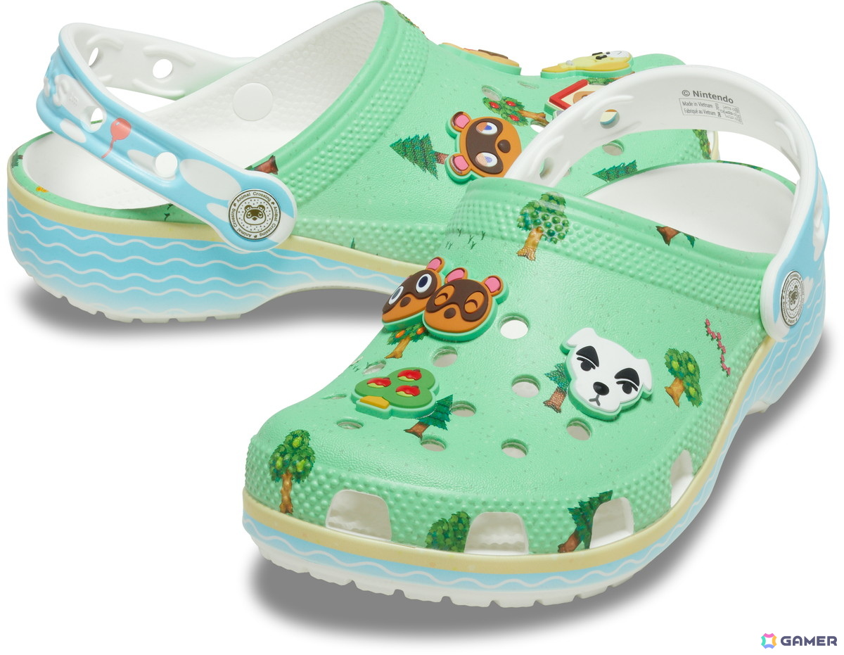 クロックスと「どうぶつの森」が初コラボ！無人島をイメージしたクロッグやたぬきち、とたけけのジビッツチャームなどが登場の画像6