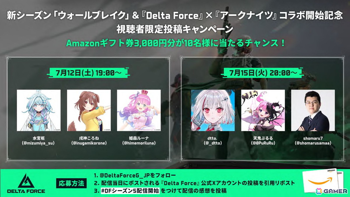 「Delta Force」アップデート「ウォールブレイク」が配信!「アークナイツ」のアーミヤをテーマにしたレジェンドウェポン外観が手に入るコラボイベントも開催の画像