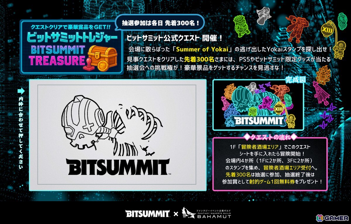 「BitSummit the 13th」のフード&物販エリア情報が公開!先着で抽選に参加できるスタンプラリー企画も実施予定の画像