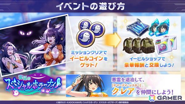 「陰の実力者になりたくて！マスターオブガーデン」ガンマとデルタが水着姿に！イベント「海辺のスペシャルホラーナイト」が開催の画像4