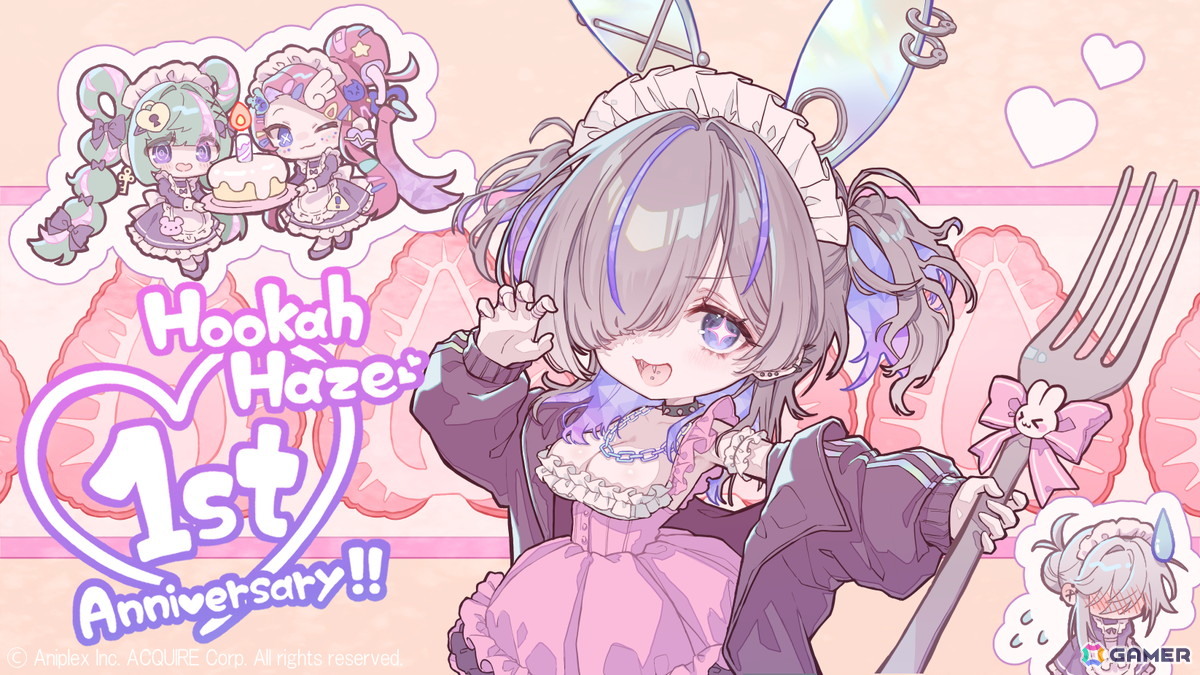 「Hookah Haze」開店1周年記念イラストが公開!ユーザーから募集したメッセージや質問にキャラが答えるシナリオ映像もの画像