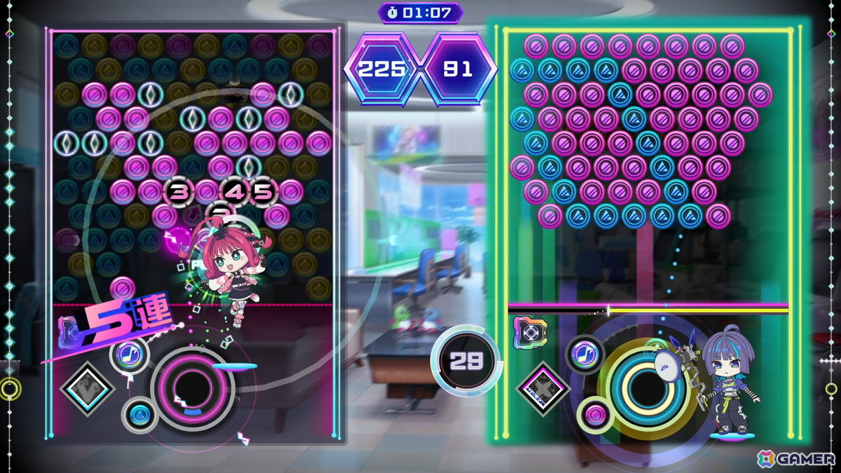 タイトーの新作はバブルシューティングパズルと音楽ゲームのMIX!「QQQbeats!!!」がSwitchダウンロード専用で2025年秋に登場の画像