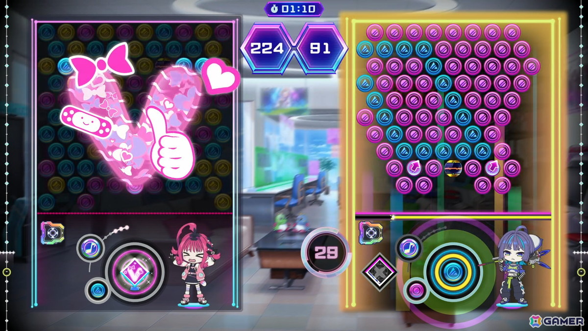 タイトーの新作はバブルシューティングパズルと音楽ゲームのMIX!「QQQbeats!!!」がSwitchダウンロード専用で2025年秋に登場の画像