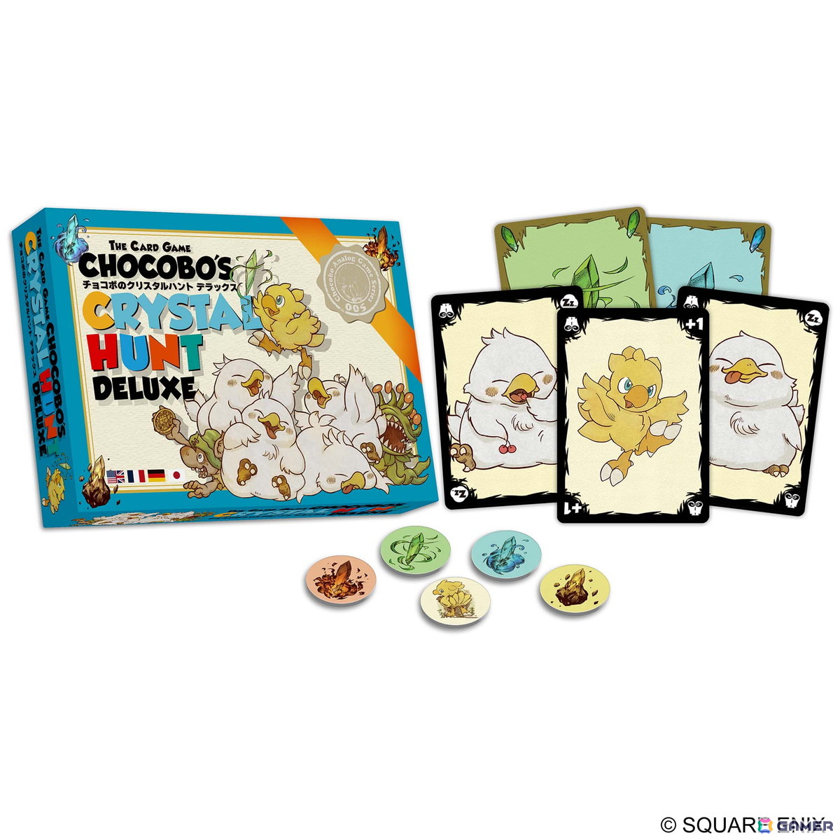 カードゲーム「チョコボのクリスタルハント」「チョコボのダンジョン&モンスターズ」がセットになって11月29日に発売!の画像